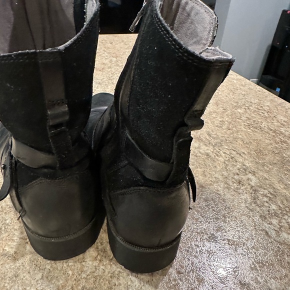 Teva De La Vina Black Leather Ankle Boots Sz 8.5 - Picture 6 of 8